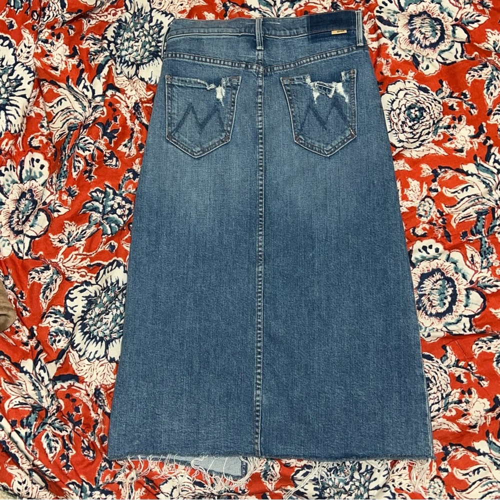Mother The straight a step midi fray skirt - Picture 14 of 16